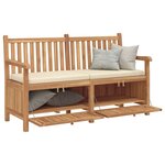 vidaXL banc avec stockage Marron 150 x 60 x 90 cm Bois de teck massif