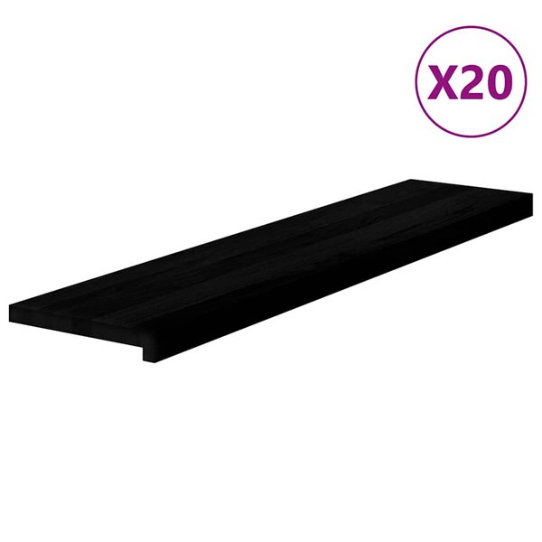 vidaXL Marches d'escalier 20 Pièces marron foncé 110x30x2 cm chêne massif