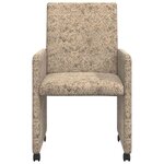 vidaXL Chaises de Salle à Manger avec Roues 2 Pièces Gris clair