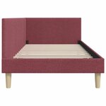 vidaXL Cadre de lit d'angle avec tête de lit Bordeaux 90 cm x 200 cm