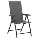 vidaXL Set de jardin 3 pièces gris rotin PE