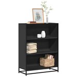 vidaXL Bibliothèque noir 80 5x35x107 5 cm bois d'ingénierie