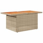 vidaXL Salon de jardin avec coussins 7 Pièces beige résine tressée