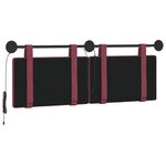 vidaXL Tête de lit suspendue Bordeaux Tissu