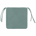 vidaXL Coussins de siège 4 Pièces Vert Mer 40 x 40 x 3 cm Velours