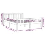vidaXL Cadre de lit Marron miel Bois massif 120x200 cm