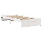 vidaXL Cadre de lit avec tête de lit sans matelas blanc 90x200 cm