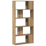 vidaXL Bibliothèque 5 niveaux chêne artisanal bois ingénierie