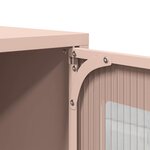 vidaXL Meuble TV rose 100 5x39x60 5 cm acier