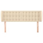 vidaXL Tête de lit avec oreilles Crème 147x23x78/88 cm Tissu