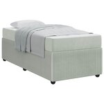 vidaXL Cadre de lit avec matelas Gris clair 80 x 200 cm tissu