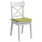 vidaXL Coussins de siège 4 Pièces Vert clair 40 x 40 x 3 cm tissu