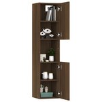 vidaXL Armoire de bain Chêne marron 30x30x130 cm Bois d'ingénierie