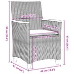 vidaXL Ensemble de salle à manger de jardin de 7 pièces avec coussins beige en poly rattan