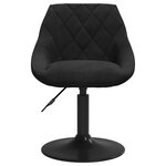 vidaXL Chaises pivotantes à manger lot de 2 Noir Velours