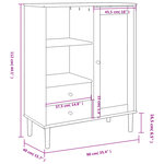 vidaXL Buffet SENJA aspect rotin marron 90x40x112cm bois massif de pin