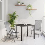 vidaXL Ensemble de salle à manger de jardin 3 pièces acier anthracite
