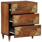 vidaXL Buffet Marron 60 x 33 x 75 cm Bois de mangue massif
