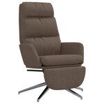 vidaXL Chaise de relaxation avec repose-pieds Taupe Tissu