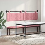 vidaXL Tête de lit suspendue Rose Velours
