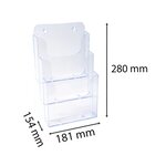 Distributeur De Prospectus 3 Compartiments A5 - Cristal - Exacompta