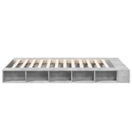 vidaXL Cadre de lit gris béton 140x190 cm bois d'ingénierie
