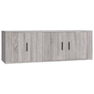 vidaXL Ensemble de meubles TV 2 Pièces Sonoma gris Bois d'ingénierie