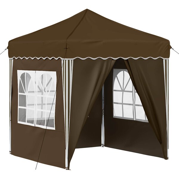 vidaXL Tente de fête pop-up 195 x 195 x 245 cm Taupe Tissu Oxford
