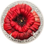 Pièce de monnaie en Argent 10 Dollars g 62.2 (2 oz) Millésime 2019 Flowers POPPY