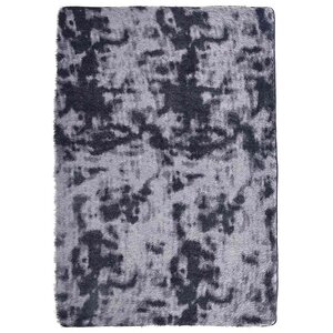 vidaXL Tapis Shaggy à poils longs NAVARRA gris foncé 200x290 cm