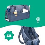 Sac à langer Pocketstyle - Plan à langer  Housse isotherme  Pochette  Attaches-poussette  Bleu