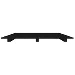 vidaXL Cadre de lit Noir 150x200 cm Bois de pin massif