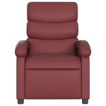 vidaXL Fauteuil de massage inclinable électrique rouge bordeaux