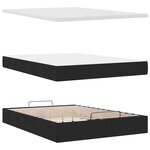 vidaXL Lit ottoman avec matelas noir 140x200 cm tissu