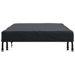 vidaXL Housse de Table Uni Noir 182 x 92 x 15 cm tissu