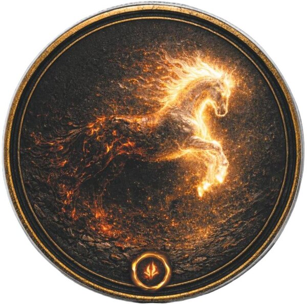 Pièce de monnaie en Argent 1 Dollar g 31.1 (1 oz) Millésime 2026 Five Horses Of Fire RENEWAL (PRÉCOMMANDE)