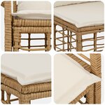vidaXL Ensemble de canapés d'extérieur 4 Pièces Blanc Naturel et Crème