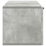 vidaXL Meuble TV mural Gris béton 98 x 31 x 30 cm Bois d'ingénierie