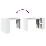 vidaXL Bureau blanc 123 5x73 5x75 cm bois d'ingénierie