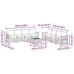 vidaXL Ensemble de canapés d'extérieur 9 pc Naturel et gris clair