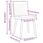 vidaXL Chaises à manger lot de 4 rouge bordeaux tissu