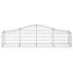 vidaXL Paniers à gabions arqués 2 Pièces 200x50x40/60 cm fer galvanisé