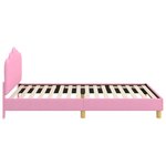 vidaXL Cadre de lit pour enfants avec tête de lit Rose 90 x 200 cm