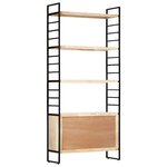 vidaXL Bibliothèque à 4 niveaux 80x30x180 cm Bois de manguier massif