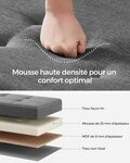 Pouf coffre de rangement tabouret avec repose-pieds pliable banc avec rangement 38 x 38 x 40 cm pour salon chambre gris 12_0007287