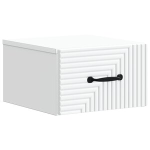 vidaXL Cabinet de chevet mural avec tiroir Blanc 34 5 x 33 x 20 cm