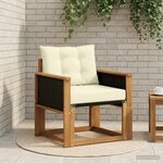 vidaXL Sofa de milieu extérieur Bois d'Acacia Massif Naturel