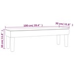 vidaXL Banc Rose 100x30x30 cm Velours