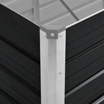 vidaXL Lit surélevé de jardin Anthracite 100x40x77 cm Acier galvanisé