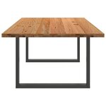 vidaXL Table à manger marron clair bois de chêne massif rectangulaire